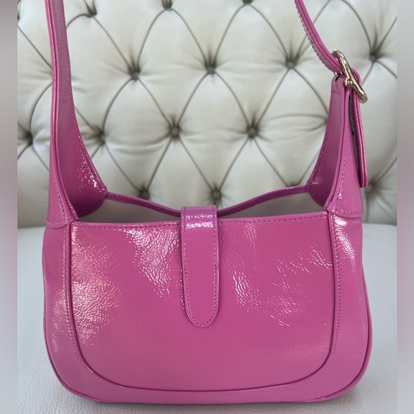 NEW GUCCI JACKIE SMALL SHOULDER BAG PINK LEATHER - Picture 7 of 11